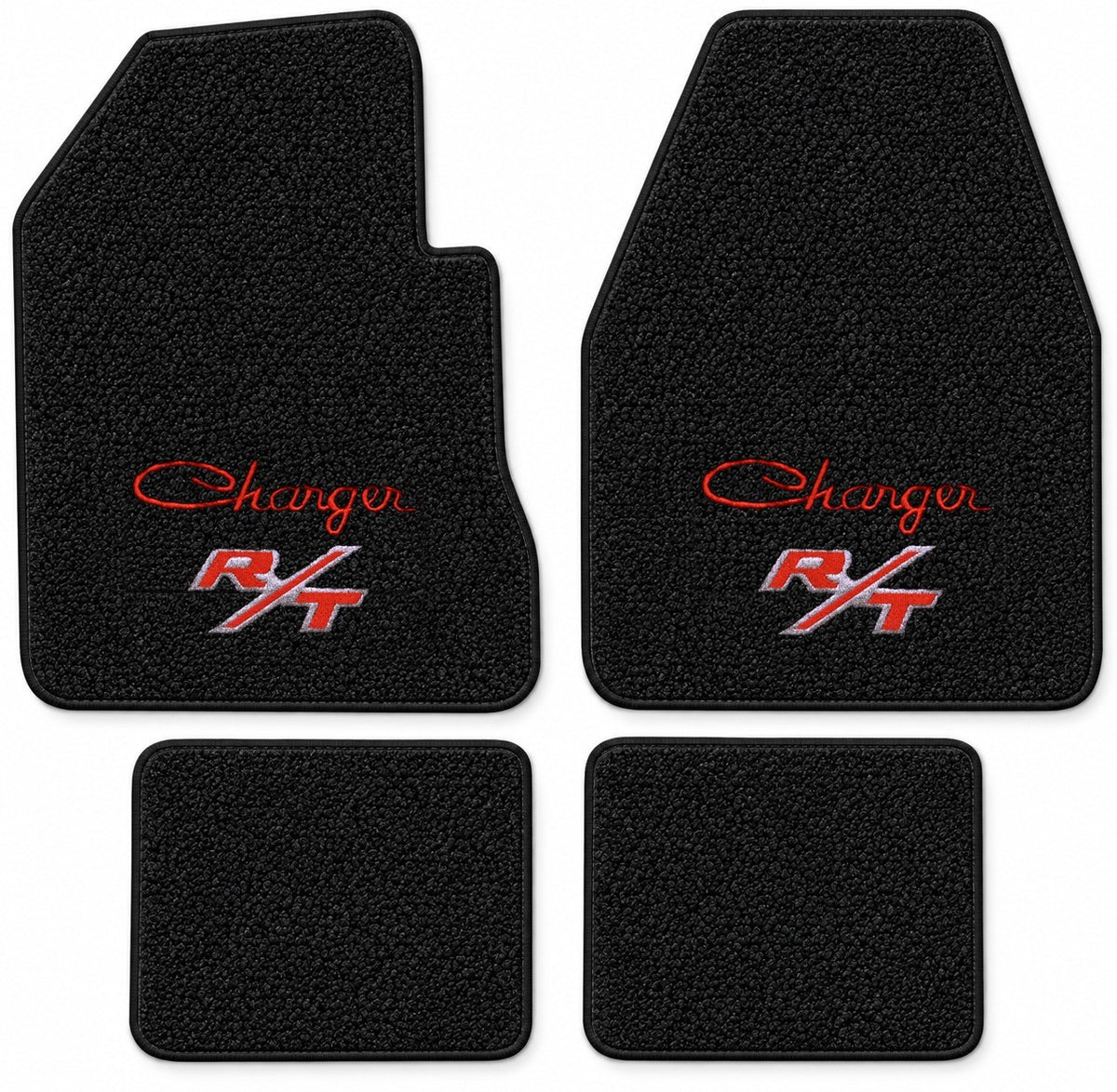 1971-1973 Dodge Charger 4spd Loop Floor Mats with Embroidered Logo Choices - 4-Piece - product details image 16