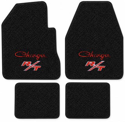 1971-1973 Dodge Charger 4spd Loop Floor Mats with Embroidered Logo Choices - 4-Piece - product details image 16