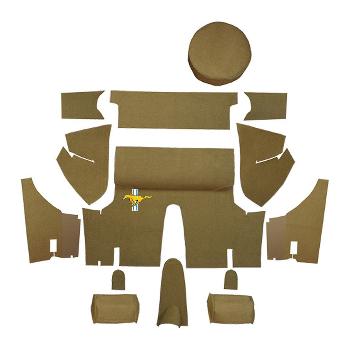 1971-1973 Ford Mustang Coupe Nylon Trunk Kit with Boards - 14-Piece - product details image 12