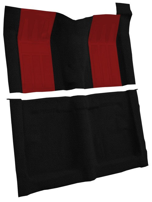 1969 Ford Torino GT 2DR HT/Fastback 4spd w/ 2 Red Inserts Loop Molded Replacement Carpet Kit - 2-Piece - product details imag