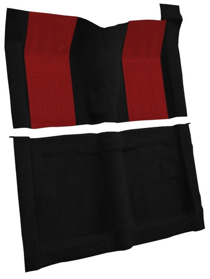1969 Ford Torino GT 2DR HT/Fastback 4spd w/ 2 Red Inserts Loop Molded Replacement Carpet Kit - 2-Piece - product details imag