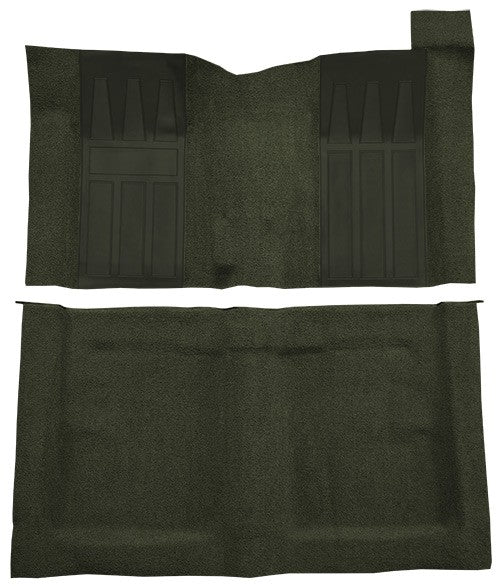 1969 Ford Torino GT 2DR HT/FB 4spd w/ 2 Dark Green Ins Loop Molded Replacement Carpet Kit - 2-Piece - product details image 2