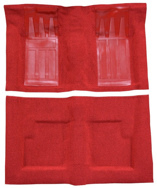 1969-1971 Ford Torino GT 2DR Conv Auto w/ 2 Red Inserts Loop Molded Replacement Carpet Kit - 2-Piece - product details image 