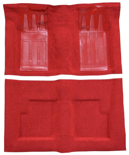 1969-1971 Ford Torino GT 2DR Conv Auto w/ 2 Red Inserts Loop Molded Replacement Carpet Kit - 2-Piece - product details image 