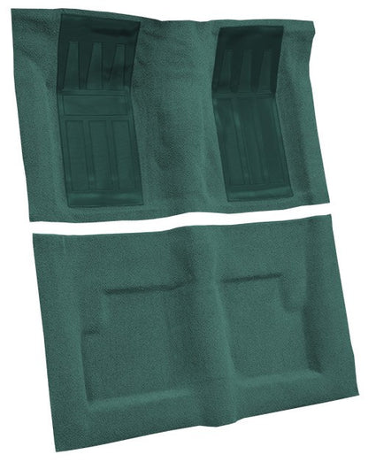 1969-1971 Ford Torino GT 2DR Conv Auto w/ 2 Aqua Inserts Loop Molded Replacement Carpet Kit - 2-Piece - product details image