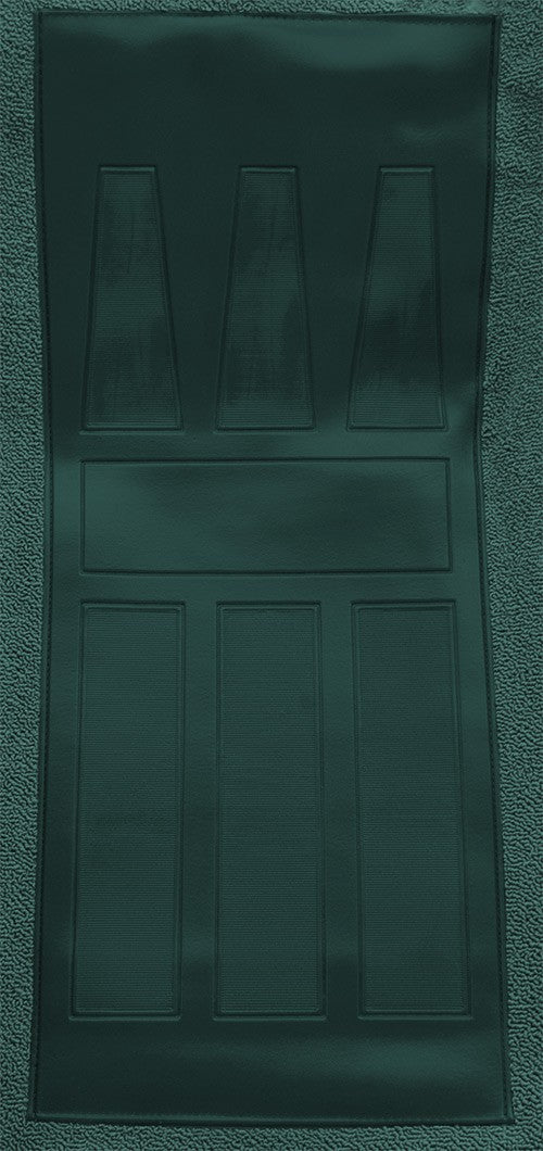 1969-1971 Ford Torino GT 2DR Conv Auto w/ 2 Aqua Inserts Loop Molded Replacement Carpet Kit - 2-Piece - product details image