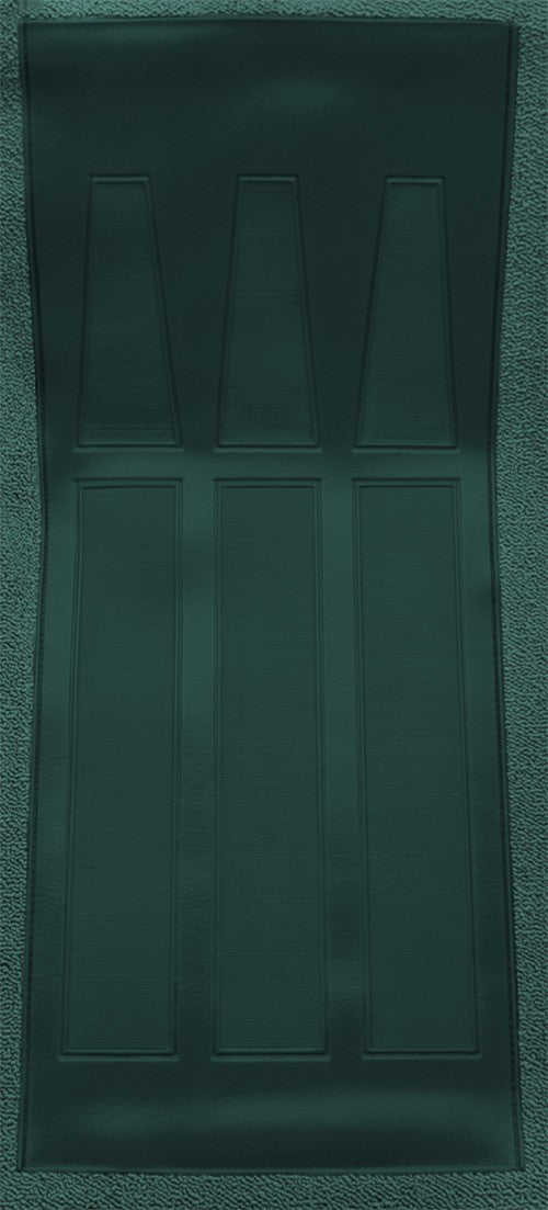 1969-1971 Ford Torino GT 2DR Conv Auto w/ 2 Aqua Inserts Loop Molded Replacement Carpet Kit - 2-Piece - product details image