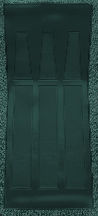 1969-1971 Ford Torino GT 2DR Conv Auto w/ 2 Aqua Inserts Loop Molded Replacement Carpet Kit - 2-Piece - product details image