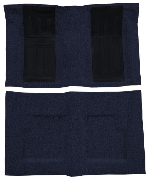 1969-1971 Ford Torino GT 2DR Conv Auto w/ 2 Dark Blue Ins Loop Molded Replacement Carpet Kit - 2-Piece - product details imag