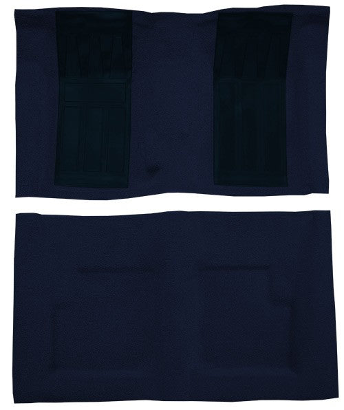 1969 Ford Torino GT 2DR Conv 4spd w/ 2 Dark Blue Inserts Loop Molded Replacement Carpet Kit - 2-Piece - product details image