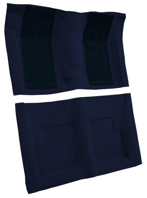 1969 Ford Torino GT 2DR Conv 4spd w/ 2 Dark Blue Inserts Loop Molded Replacement Carpet Kit - 2-Piece - product details image