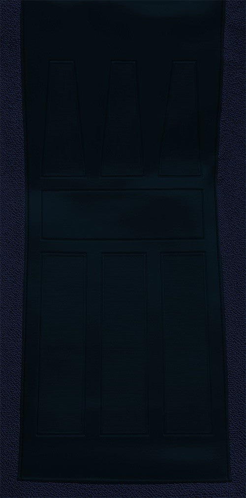 1969 Ford Torino GT 2DR Conv 4spd w/ 2 Dark Blue Inserts Loop Molded Replacement Carpet Kit - 2-Piece - product details image