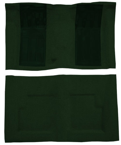 1969 Ford Torino GT 2DR Conv 4spd w/ 2 Dark Green Inserts Loop Molded Replacement Carpet Kit - 2-Piece - product details imag