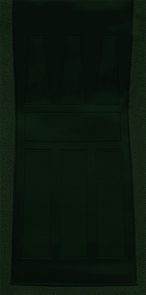 1969 Ford Torino GT 2DR Conv 4spd w/ 2 Dark Green Inserts Loop Molded Replacement Carpet Kit - 2-Piece - product details imag