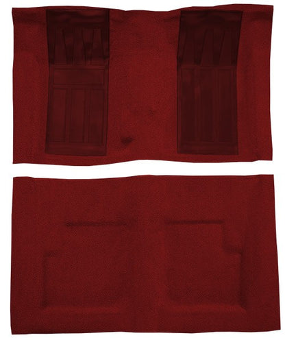 1969 Ford Torino GT 2DR Conv 4spd w/ 2 Maroon Inserts Loop Molded Replacement Carpet Kit - 2-Piece - product details image 2