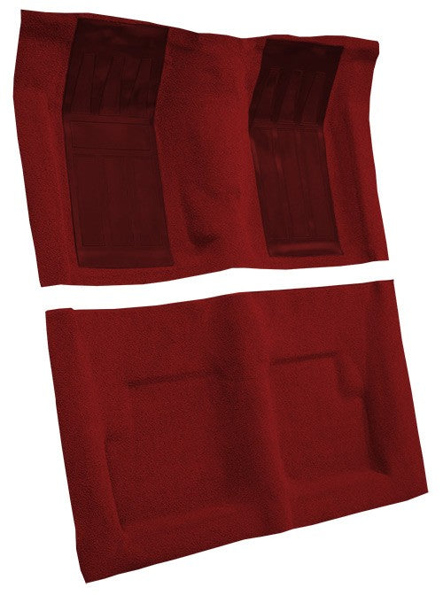 1969 Ford Torino GT 2DR Conv 4spd w/ 2 Maroon Inserts Loop Molded Replacement Carpet Kit - 2-Piece - product details image 3