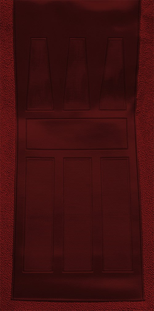 1969 Ford Torino GT 2DR Conv 4spd w/ 2 Maroon Inserts Loop Molded Replacement Carpet Kit - 2-Piece - product details image 4