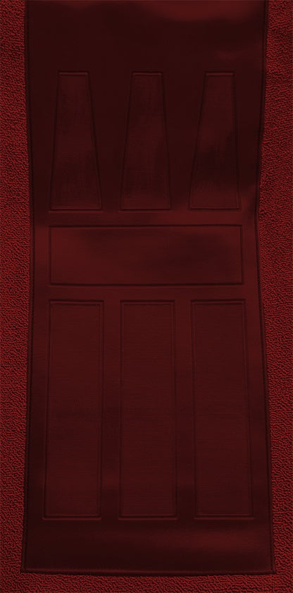 1969 Ford Torino GT 2DR Conv 4spd w/ 2 Maroon Inserts Loop Molded Replacement Carpet Kit - 2-Piece - product details image 4