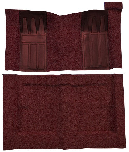1969-1971 Ford Torino GT 2DR HT/FB Auto w/ 2 Maroon Ins Loop Molded Replacement Carpet Kit - 2-Piece - product details image 