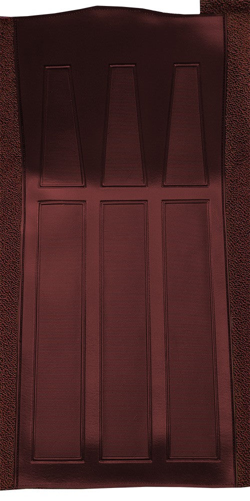 1969-1971 Ford Torino GT 2DR HT/FB Auto w/ 2 Maroon Ins Loop Molded Replacement Carpet Kit - 2-Piece - product details image 