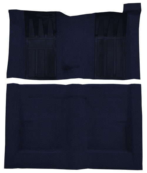 1970-1971 Ford Torino GT 2DR HT/FB 4spd w/ 2 Dk Blue Ins Loop Molded Replacement Carpet Kit - 2-Piece - product details image