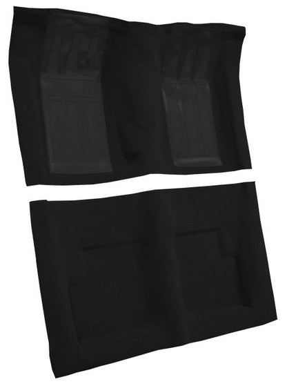 1970-1971 Ford Torino GT 2DR Conv 4spd w/ 2 Black Inserts Loop Molded Replacement Carpet Kit - 2-Piece - product details imag