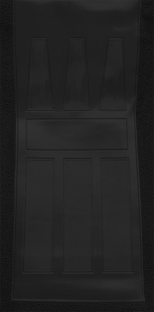 1970-1971 Ford Torino GT 2DR Conv 4spd w/ 2 Black Inserts Loop Molded Replacement Carpet Kit - 2-Piece - product details imag