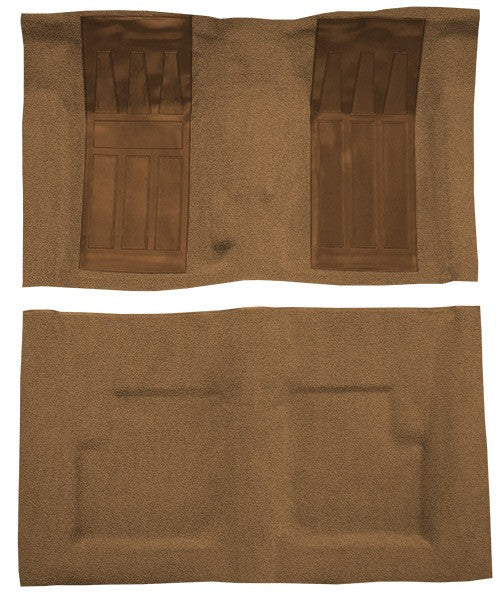 1970-1971 Ford Torino GT 2DR Conv 4spd w/ 2 Fawn Inserts Loop Molded Replacement Carpet Kit - 2-Piece - product details image