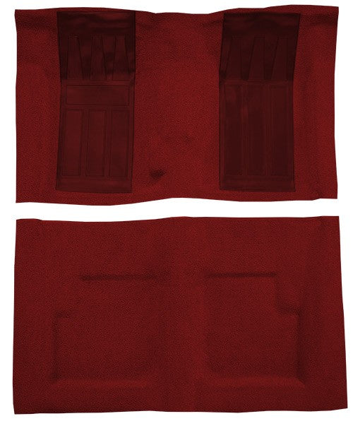 1970-1971 Ford Torino GT 2DR Conv 4spd w/ 2 Maroon Ins Loop Molded Replacement Carpet Kit - 2-Piece - product details image 2