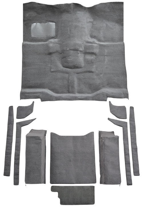 1987-1995 Jeep Wrangler w/o Rocker Panels Complete Cutpile Molded Replacement Carpet Kit - 11-Piece - product details image 2