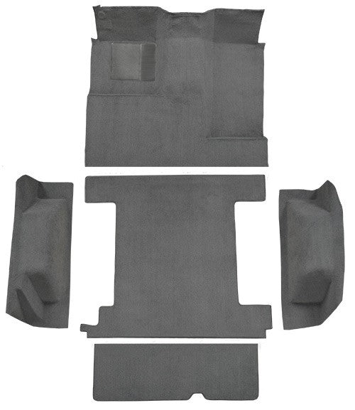 1966-1973 Ford Bronco 1 Tank Complete w/ Tailgate Lock Loop Molded Replacement Carpet Kit - 5-Piece - product details image 2