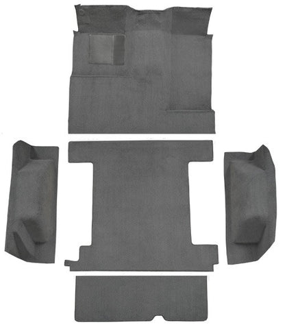 1966-1973 Ford Bronco 1 Tank Complete w/ Tailgate Lock Loop Molded Replacement Carpet Kit - 5-Piece - product details image 2