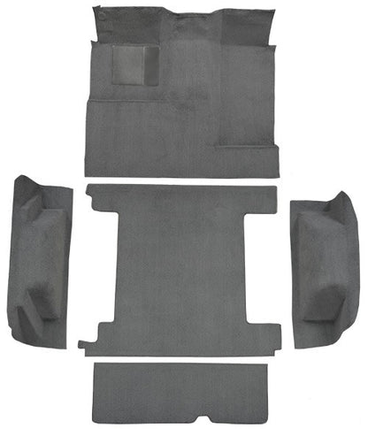 1974-1976 Ford Bronco 2 Tanks Complete w/ Tailgate Lock Cutpile Replacement Carpet Kit - 5-Piece - product details image 2