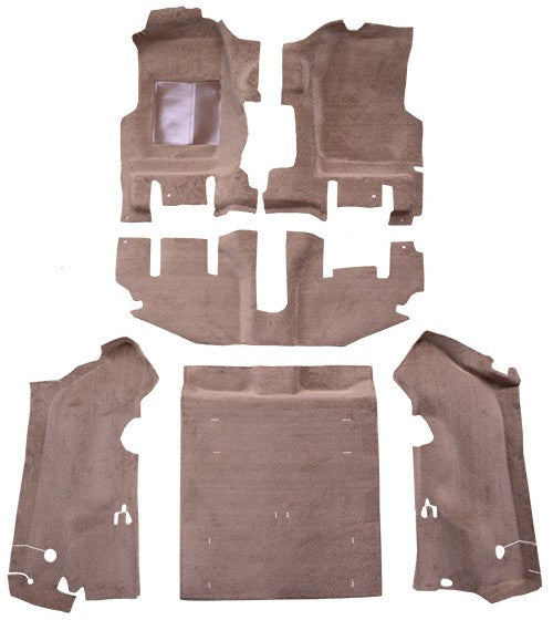1997-2002 Jeep Wrangler Long Console w/o Cutpile Replacement Carpet Kit w/ Mass Backing - 6-Piece - product details image 2