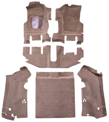 1997-2002 Jeep Wrangler Long Console w/o Cutpile Replacement Carpet Kit w/ Mass Backing - 6-Piece - product details image 2
