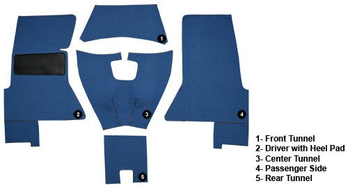 1958 Chevrolet Corvette Complete Loop Replacement Carpet Kit - 5-Piece - product details image 5