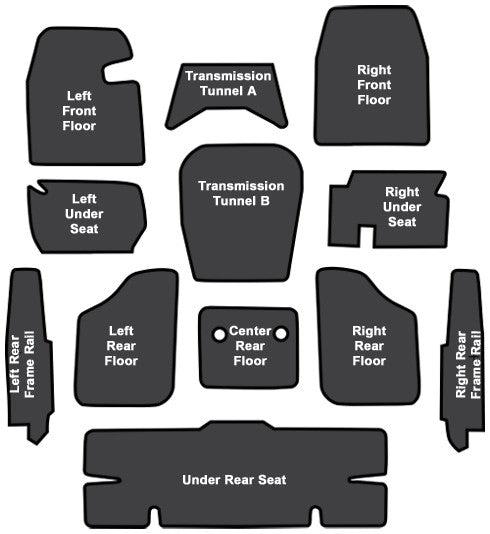 1962-1964 Pontiac Grand Prix EVA Sound Deadening Kit - 12-Piece - product details image 4