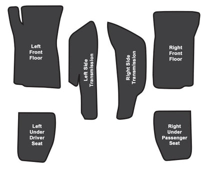 1976-1982 Chevrolet Corvette Front Mastic with Pad Sound Deadening Kit - 6-Piece - product details image 4