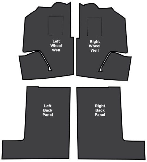 1968-1975 Chevrolet Corvette Coupe Rear Mastic with Pad Sound Deadening Kit - 4-Piece - product details image 4