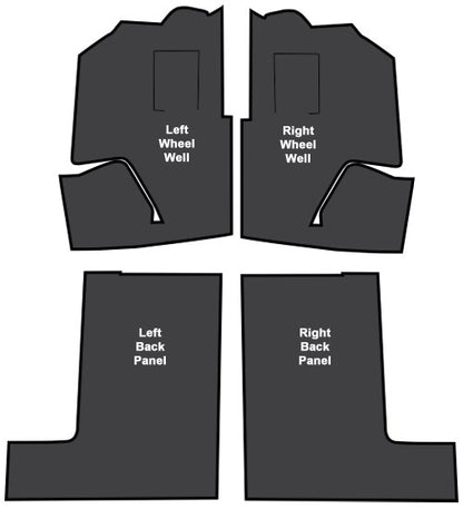 1968-1975 Chevrolet Corvette Coupe Rear Mastic with Pad Sound Deadening Kit - 4-Piece - product details image 4