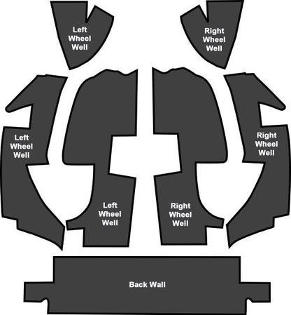 1968-1975 Chevrolet Corvette Roadster Rear Mastic with Pad Sound Deadening Kit - 7-Piece - product details image 4