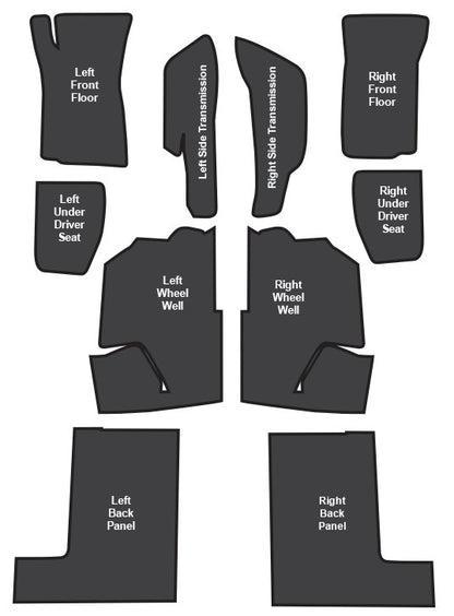 1968-1975 Chevrolet Corvette Coupe Mastic with Pad Sound Deadening Kit - 10-Piece - product details image 4