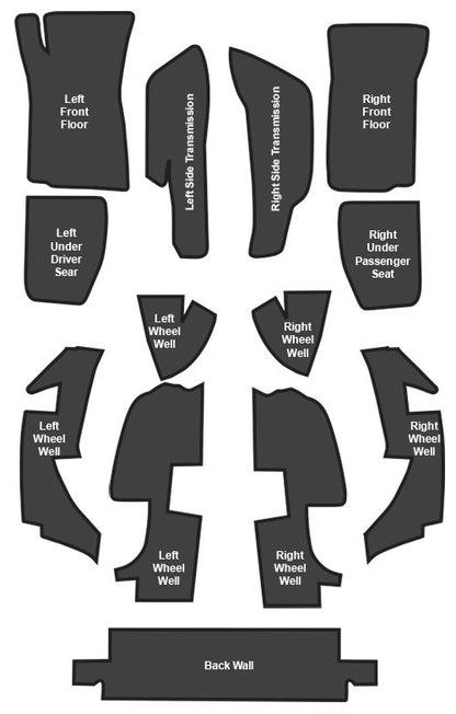 1968-1975 Chevrolet Corvette Roadster Mastic with Pad Sound Deadening Kit - 13-Piece - product details image 4