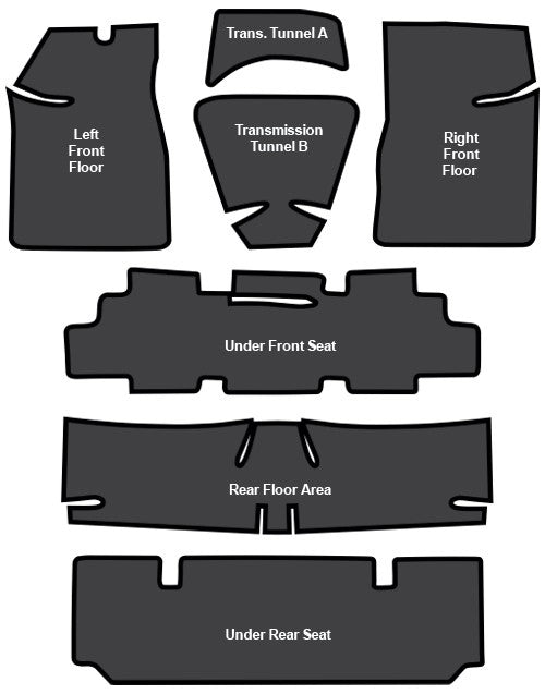 1968-1972 Chevrolet Chevelle EVA Sound Deadening Kit - 7-Piece - product details image 4