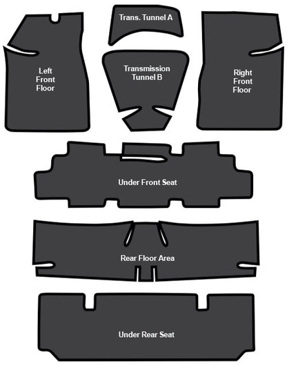1969-1972 Pontiac Grand Prix EVA Sound Deadening Kit - 7-Piece - product details image 4