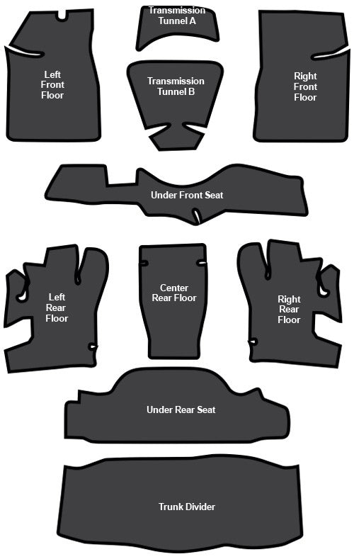 1973 Pontiac GTO EVA Sound Deadening Kit - 10-Piece - product details image 4