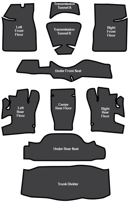 1973-1977 Oldsmobile Cutlass EVA Sound Deadening Kit - 10-Piece - product details image 4