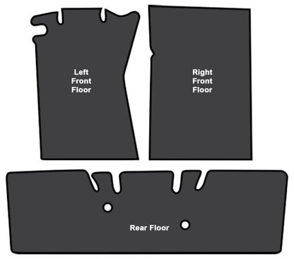 1965-1973 Ford Mustang Coupe Passenger Area EVA Sound Deadening Kit - 3-Piece - product details image 4