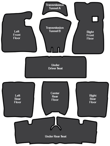 1965-1970 Chevrolet Bel Air EVA Sound Deadening Kit - 9-Piece - product details image 4