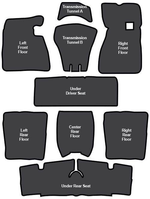 1965-1970 Pontiac Bonneville EVA Sound Deadening Kit - 9-Piece - product details image 4
